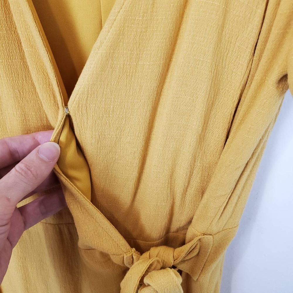 Lulus My Philosophy Golden Yellow Wrap Dress - Picture 6 of 9